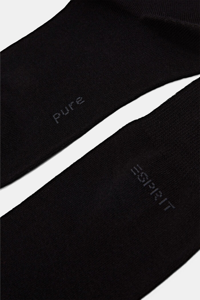Set van 2 paar basic sokken van een katoenmix, BLACK, detail image number 1