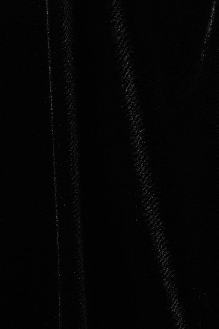 Fluwelen midi-jurk met korte mouwen, BLACK, detail image number 5