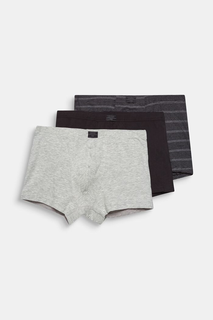 Set van 3 hipster-shorts van katoen-stretch, NEW BLACK, detail image number 0