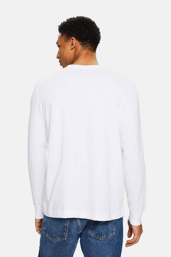 Jersey henly top, WHITE, detail image number 2