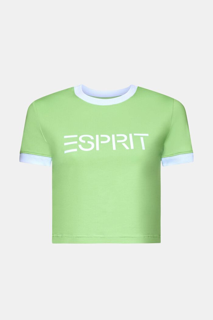 T-shirt en jersey de coton animé d’un logo, CITRUS GREEN, detail image number 5