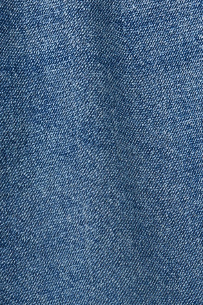 En matière recyclée : le jean droit de style rétro, BLUE MEDIUM WASHED, detail image number 6
