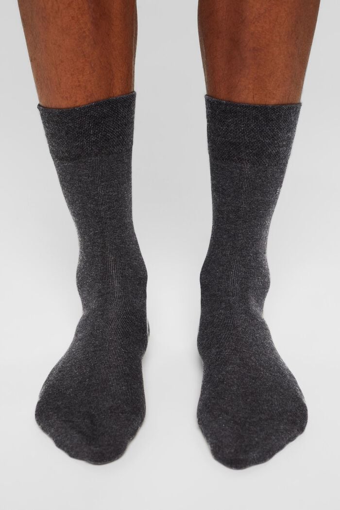 10 paar sokken van een mix met biologisch katoen, ANTHRACITE MELANGE, detail image number 2