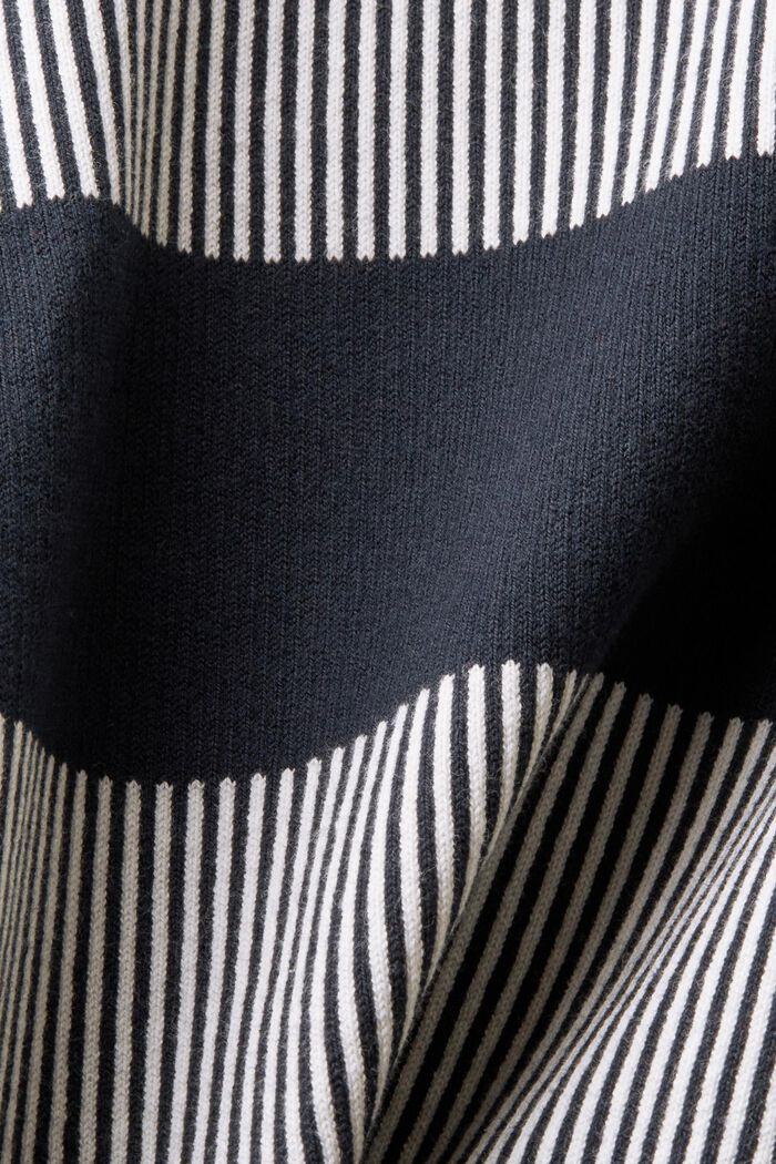 Gestreepte sweater van ribbreisel, NAVY, detail image number 5