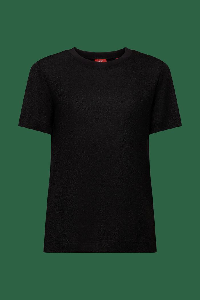 T-shirt à effet lamé, BLACK, detail image number 6