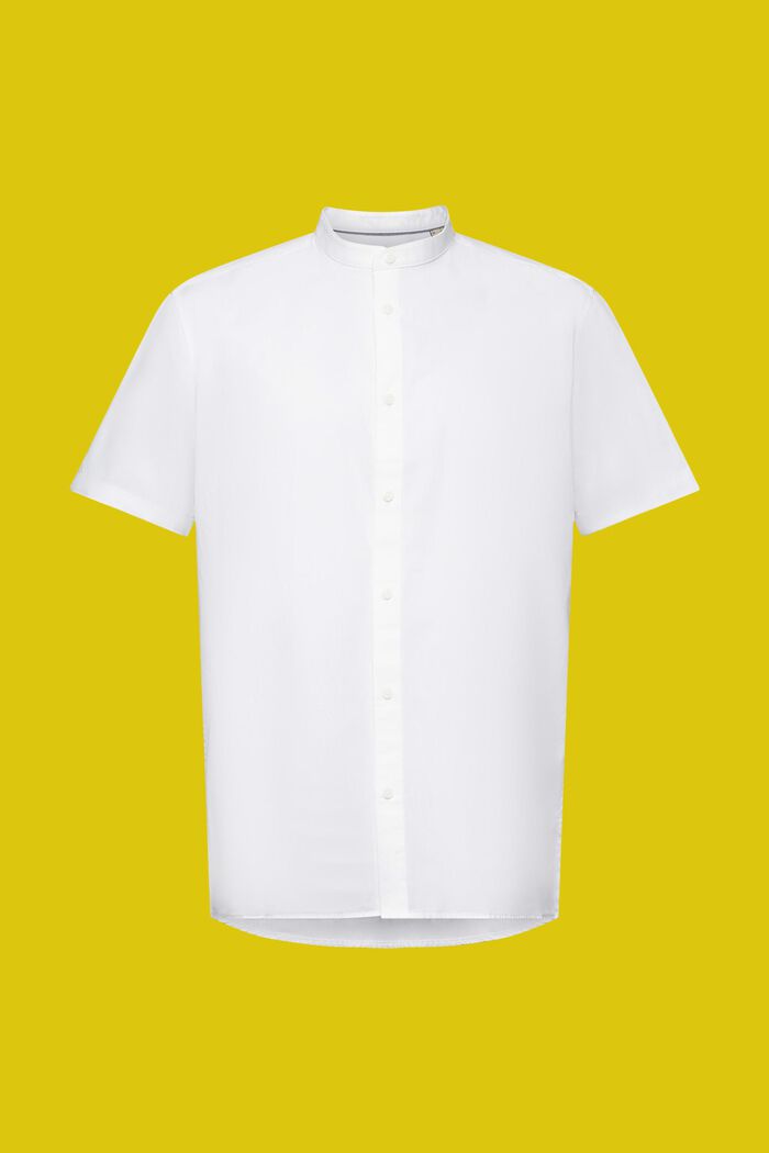 Overhemd van katoen met opstaande kraag, WHITE, detail image number 5