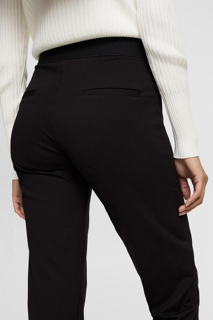 Pantalon fendu au bas des jambes et doté d’un zip, BLACK, detail image number 2