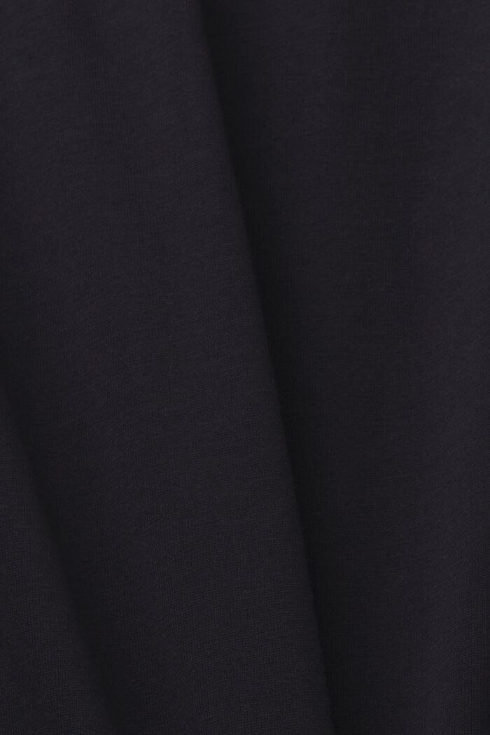 Jersey T-shirt met logo, 100% katoen, BLACK, detail image number 5
