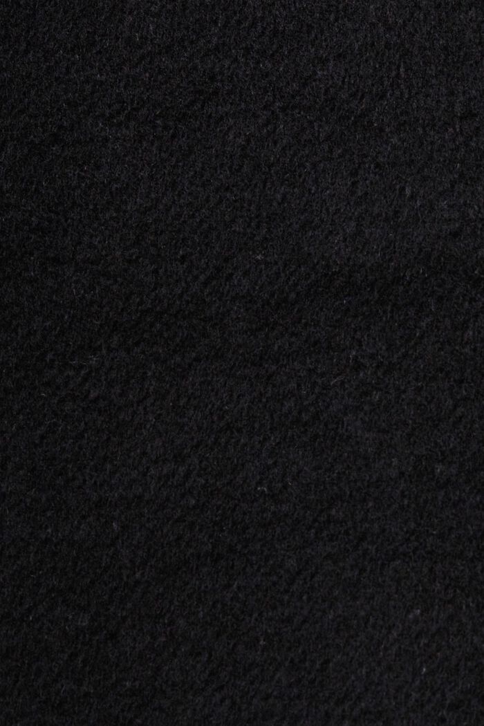 Gerecycled: mantel met wol, BLACK, detail image number 4