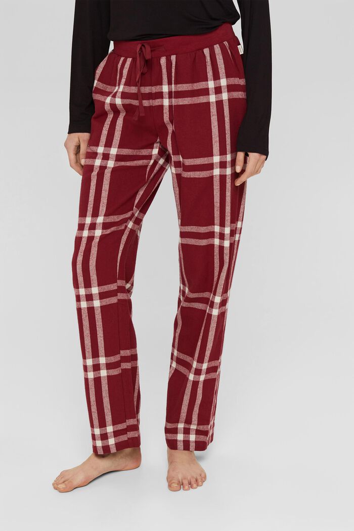 Pantalon de pyjama à carreaux en flanelle de coton