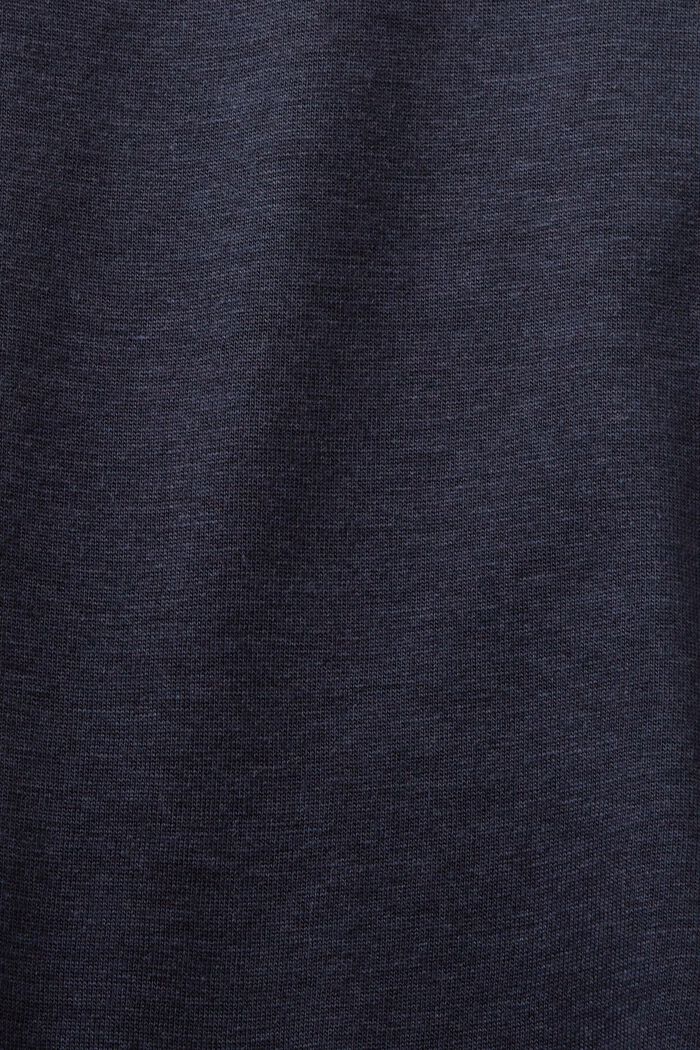 Haut à col cheminée en jersey de coton mélangé, NAVY, detail image number 5