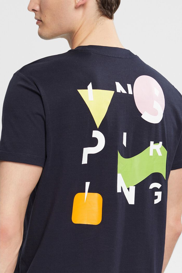 T-shirt en jersey à imprimé, NAVY, detail image number 4