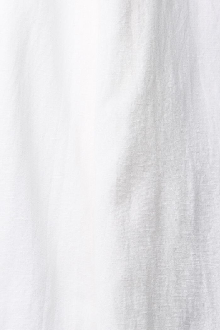 Met linnen: broek met wijde pijpen, WHITE, detail image number 4