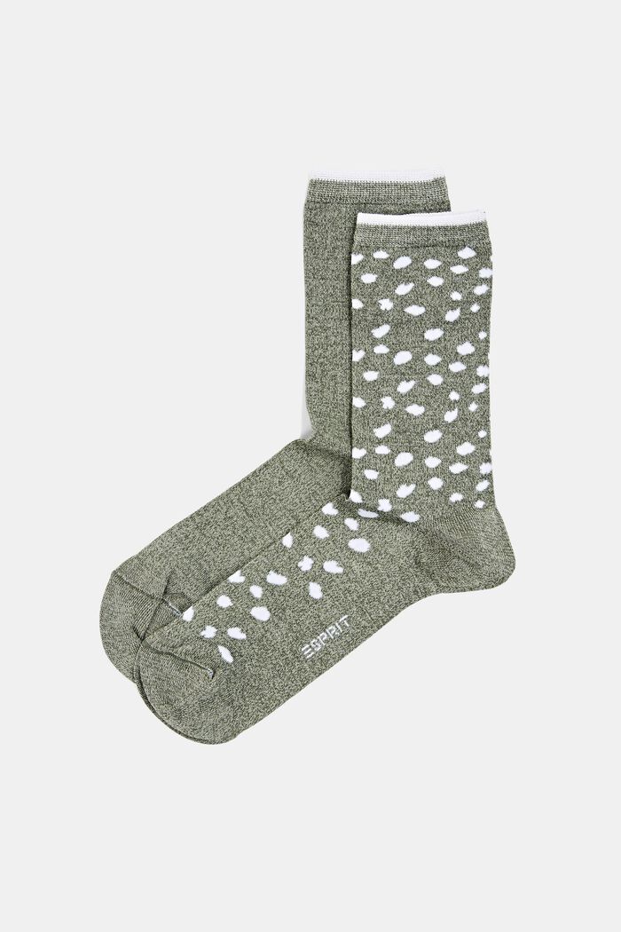 2 paar sokken van een mix met biologisch katoen, LEAF, detail image number 0