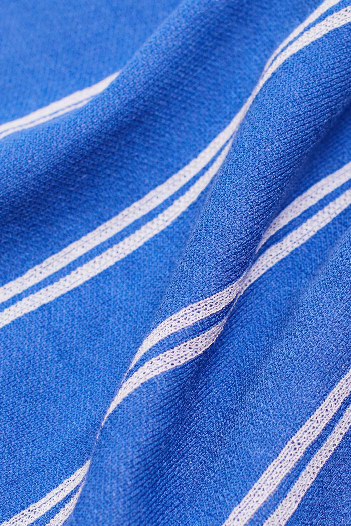 Gestreepte mouwloze midi-jurk, BLUE, detail image number 4