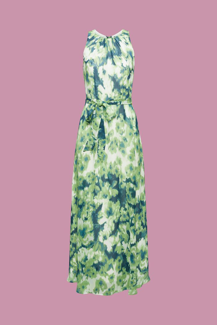 Robe maxi longueur sans manches à motif floral all-over, CITRUS GREEN, detail image number 6