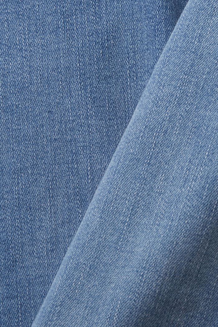 Jean en coton mélangé à teneur en stretch confortable, BLUE LIGHT WASHED, detail image number 5