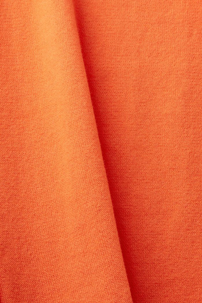 Gebreid vest zonder sluiting, ORANGE RED, detail image number 3