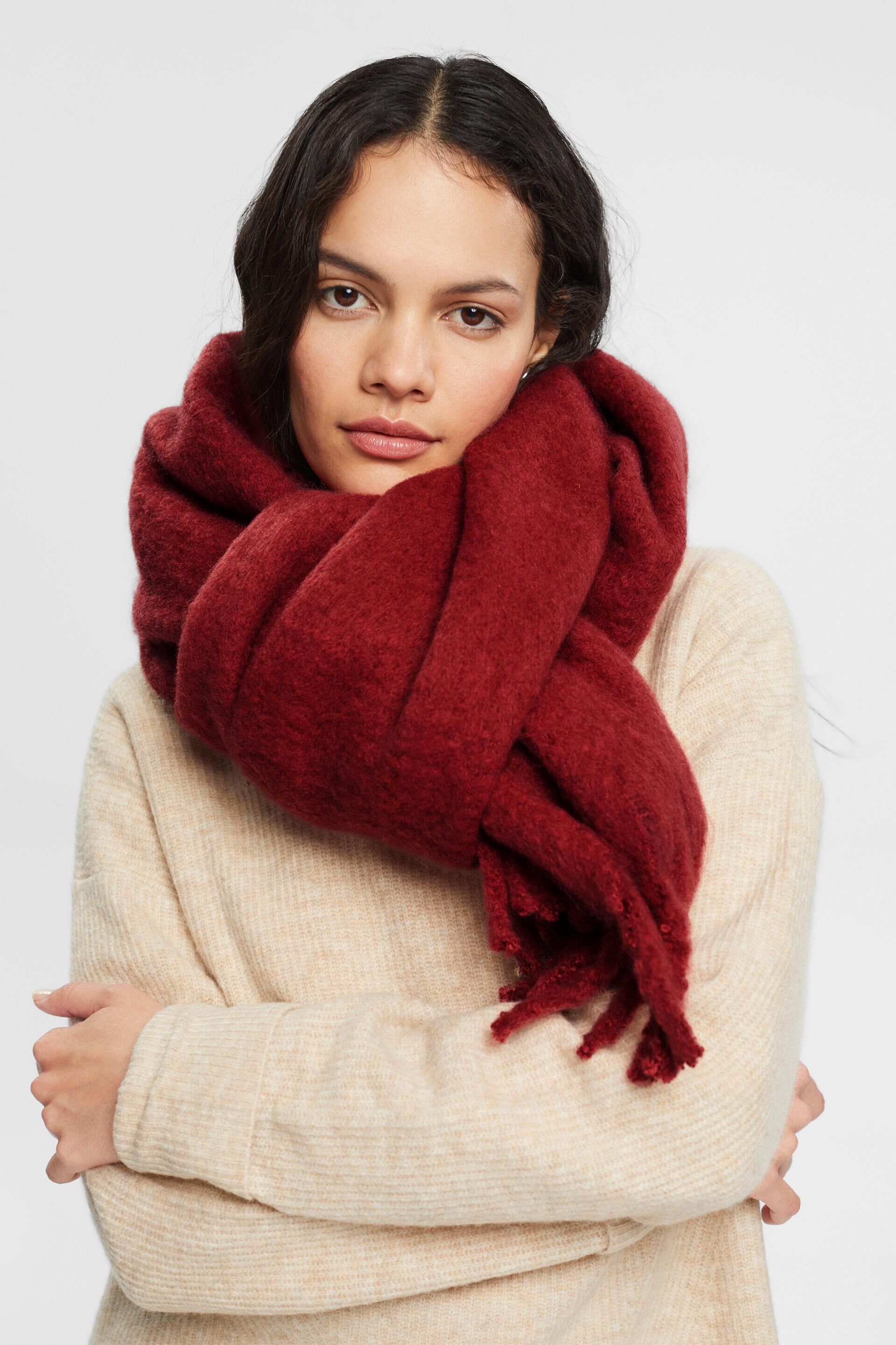 Esprit Synthetisch Sjaal Van Zachte Viscose Kwaliteit in het Rood Dames Accessoires voor voor Sjaals en sjaaltjes voor 