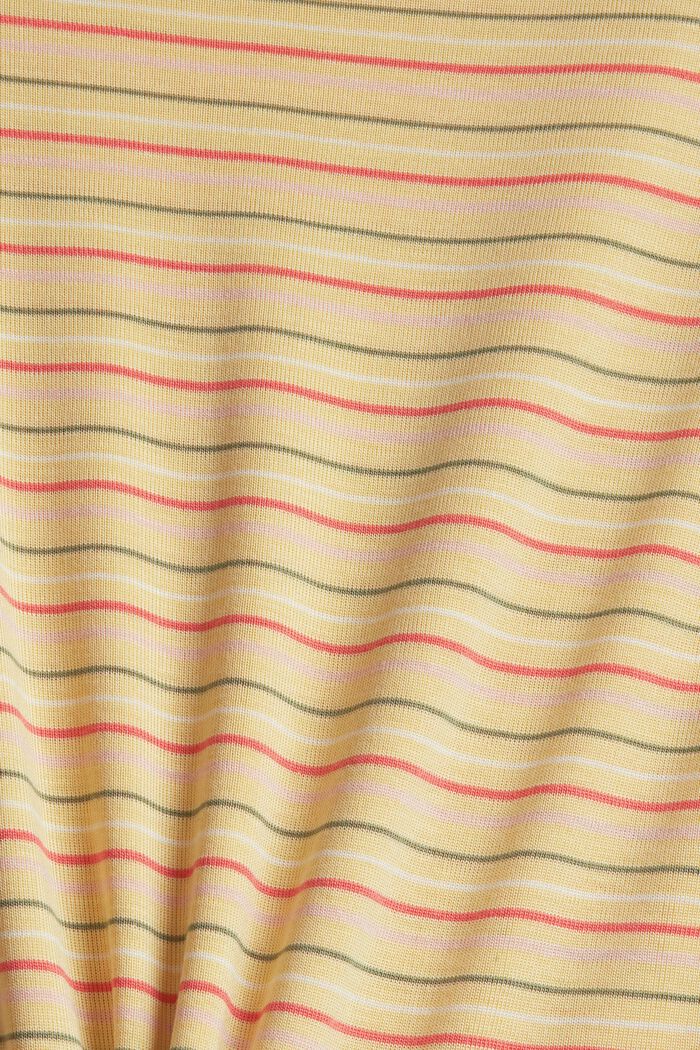 Van TENCEL™: longsleeve met kleurige strepen, DUSTY YELLOW, detail image number 4