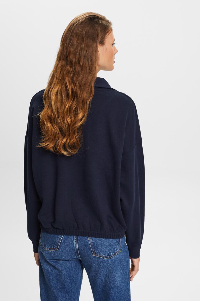 Sweater van fleece, NAVY, detail image number 4