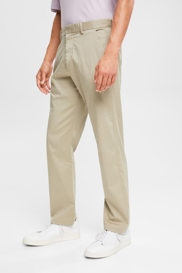 À teneur en TENCEL™ : pantalon chino, BEIGE, detail image number 1