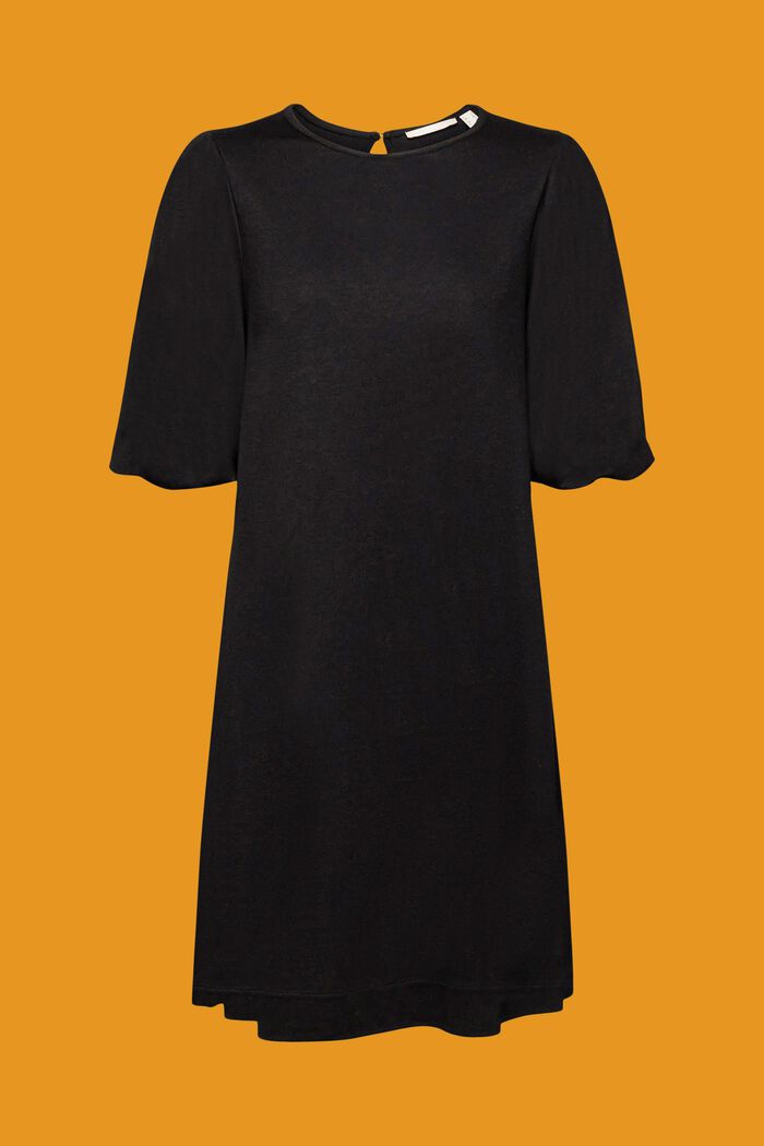 Mini-jurk met volumineuze mouwen, BLACK, detail image number 6