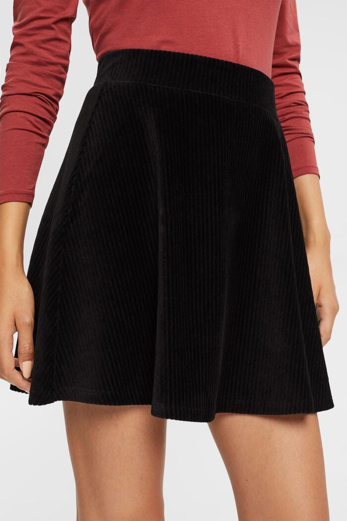 Mini-jupe en velours côtelé, BLACK, detail image number 2