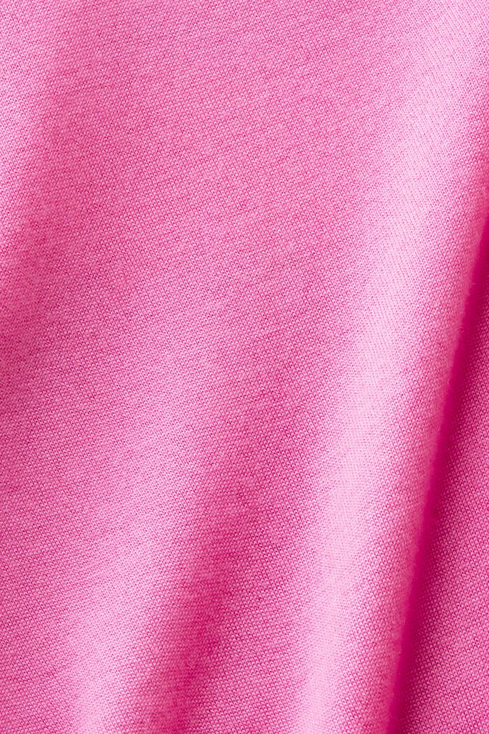 Cardigan chiné en cachemire, PINK FUCHSIA, detail image number 4