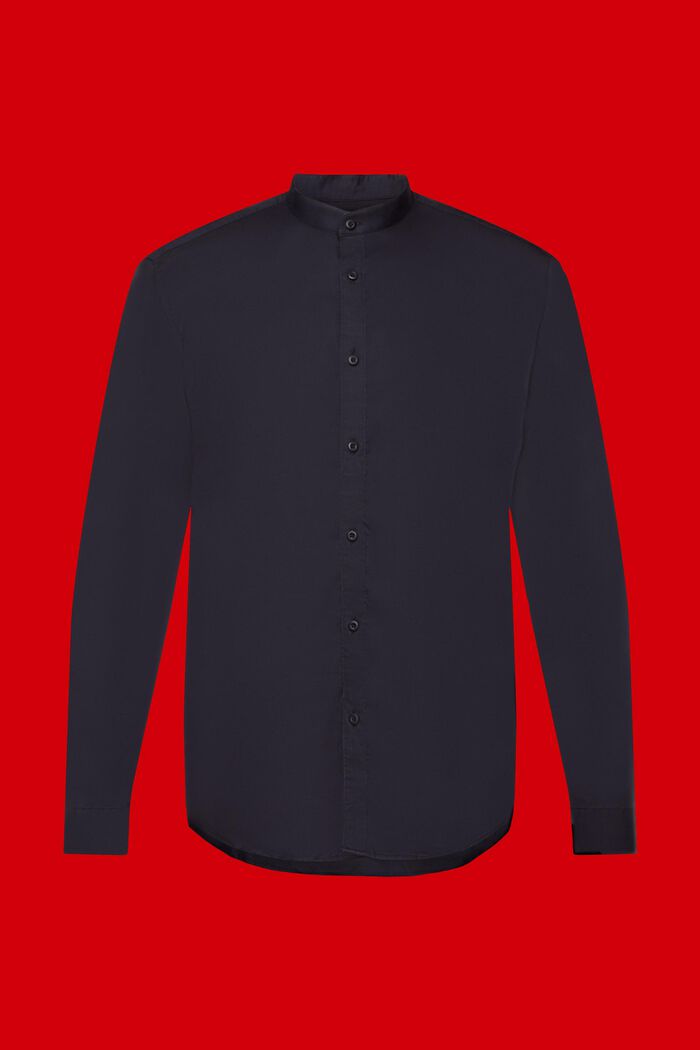 Slim fit T-shirt met opstaande kraag, BLACK, detail image number 5