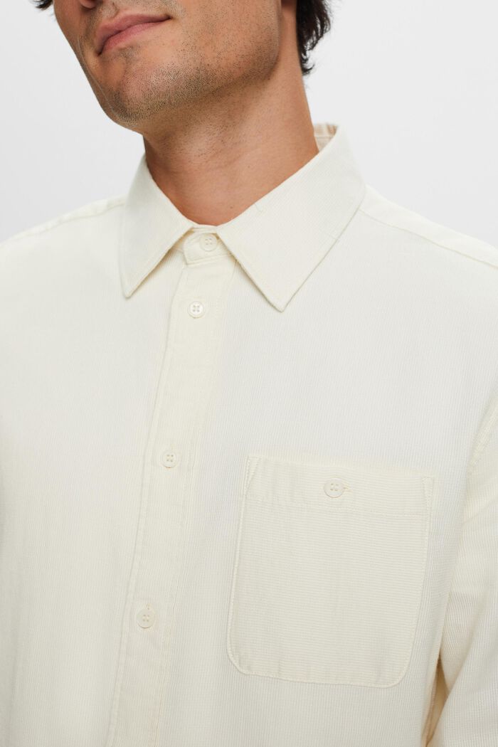 Slim fit overhemd met structuur, 100% katoen, ICE, detail image number 2