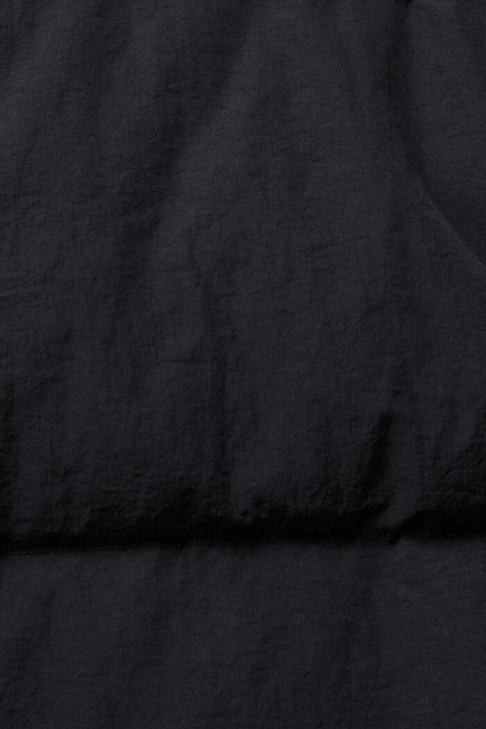 Gewatteerde mantel met gerecyclede donzen wattering, BLACK, detail image number 4