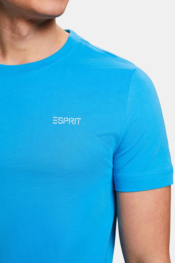 T-shirt en jersey de coton animé d’un logo, BLUE, detail image number 2