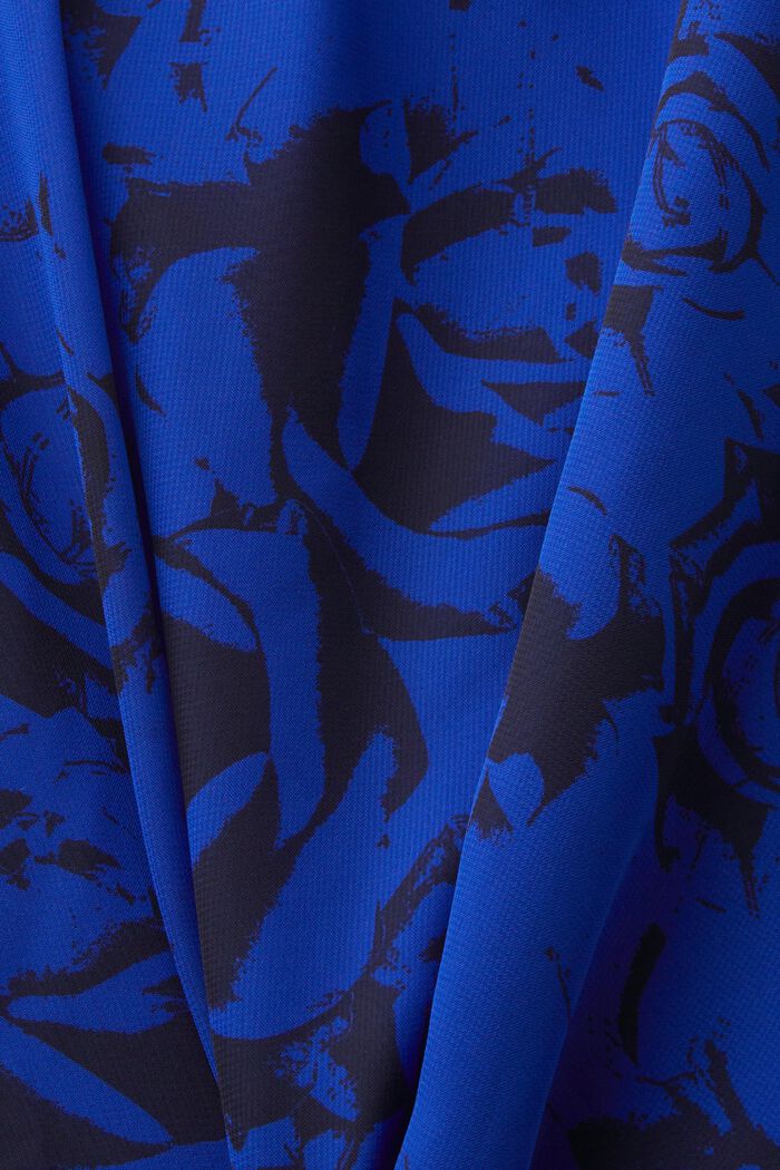 Mini-jurk met V-hals en print, BRIGHT BLUE, detail image number 5