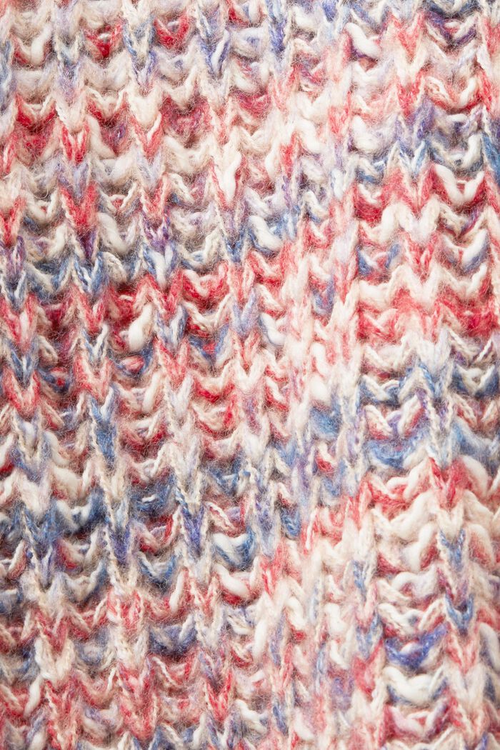 Pull-over multicolore à col montant, RED, detail image number 5