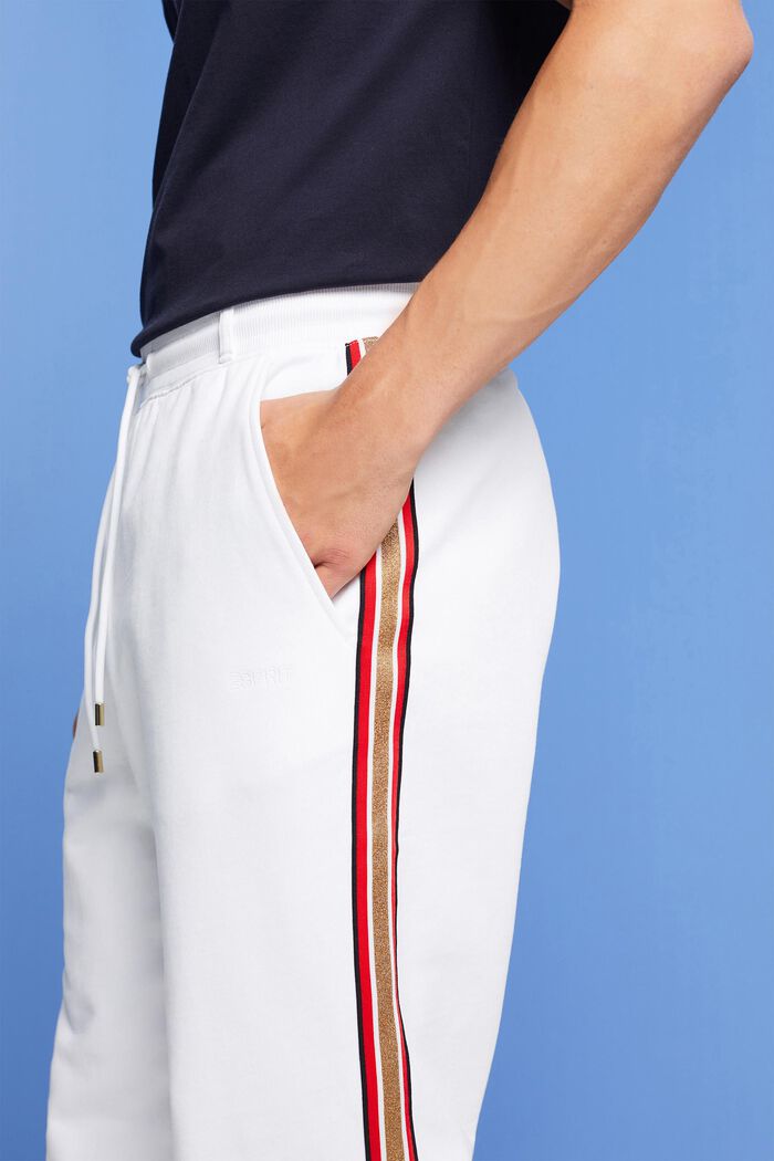 Pantalon de survêtement rayé en coton, WHITE, detail image number 2