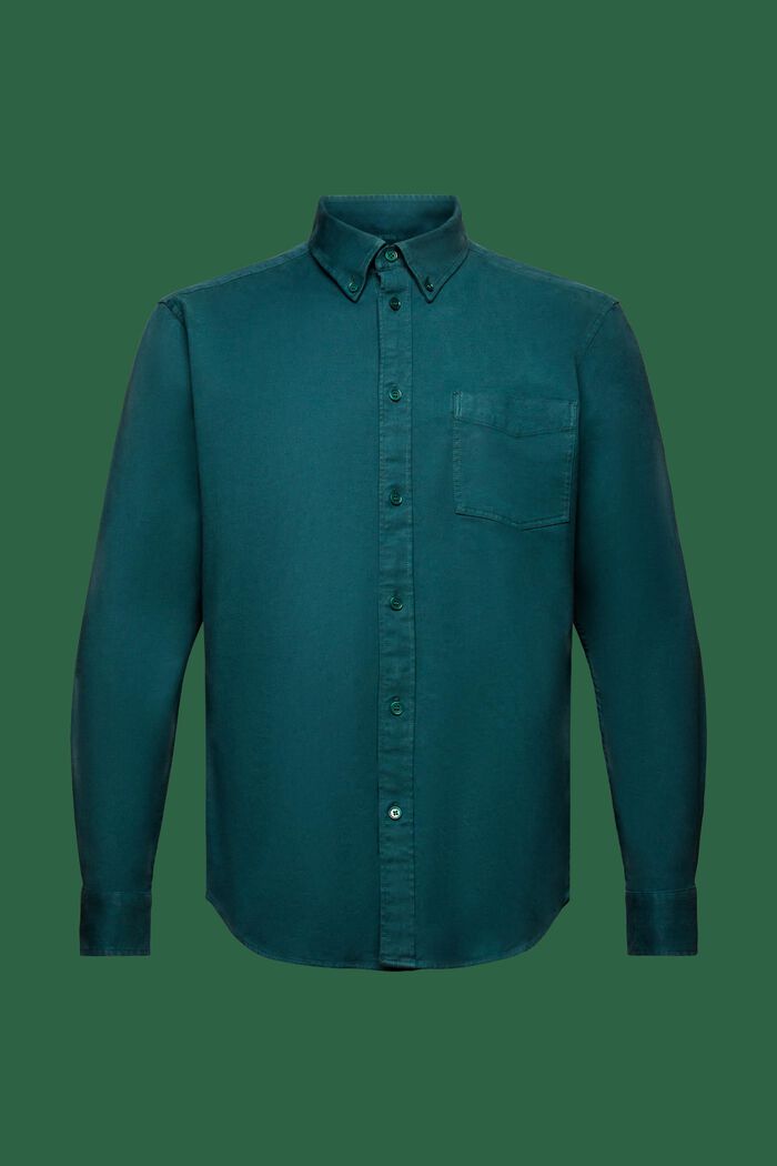 Twill regular fit-overhemd, EMERALD GREEN, detail image number 7