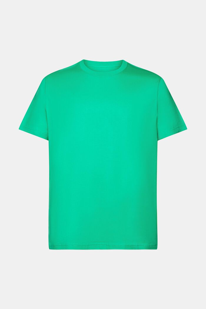 T-shirt van pima katoen-jersey met ronde hals, GREEN, detail image number 7