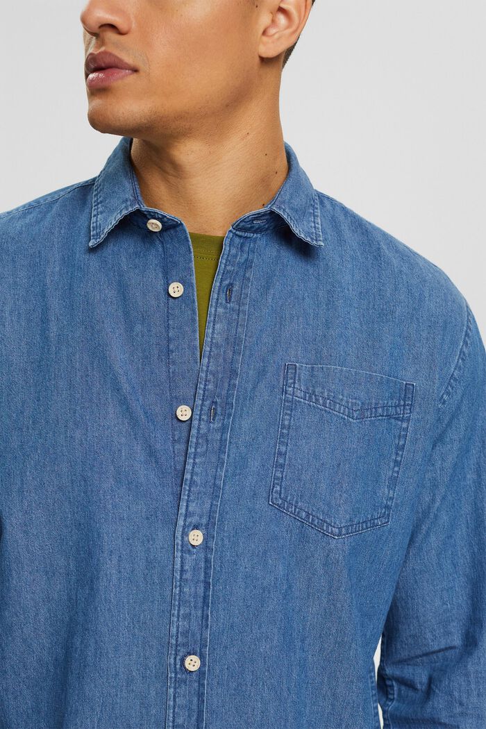 Chemise en jean à poche-poitrine, BLUE MEDIUM WASHED, detail image number 2