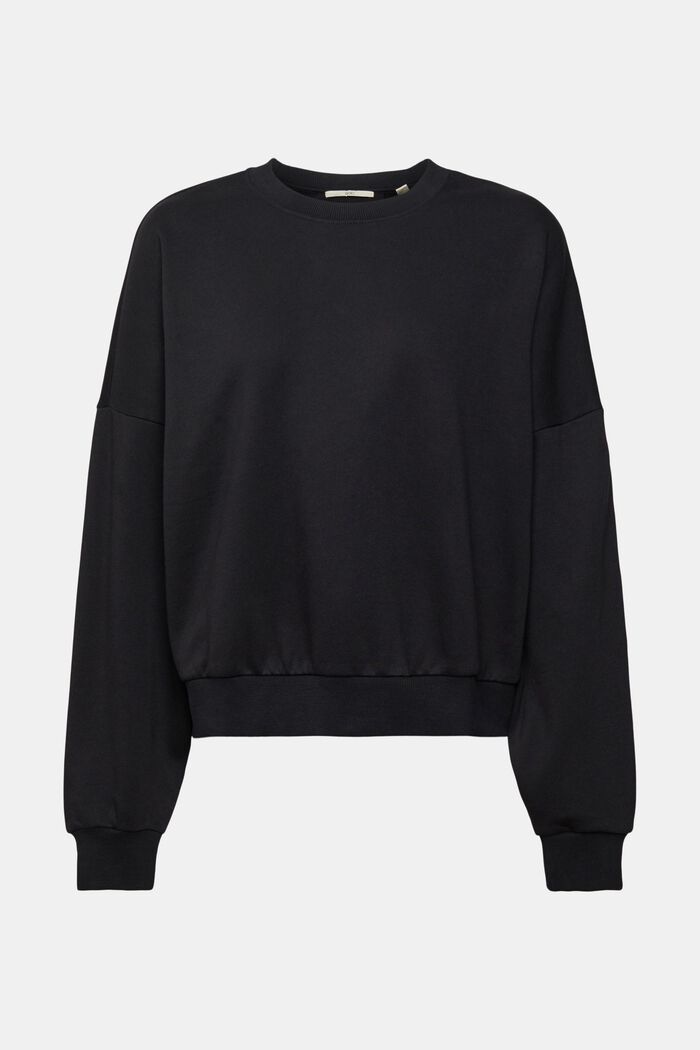 Sweatshirt met knoopsluiting aan de achterkant, BLACK, detail image number 2