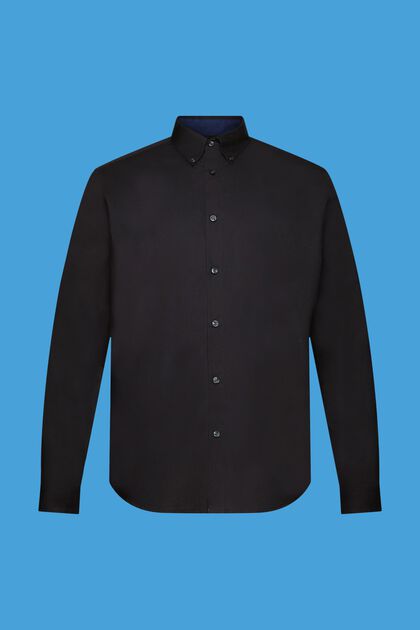 Chemise à col boutonné, BLACK, overview