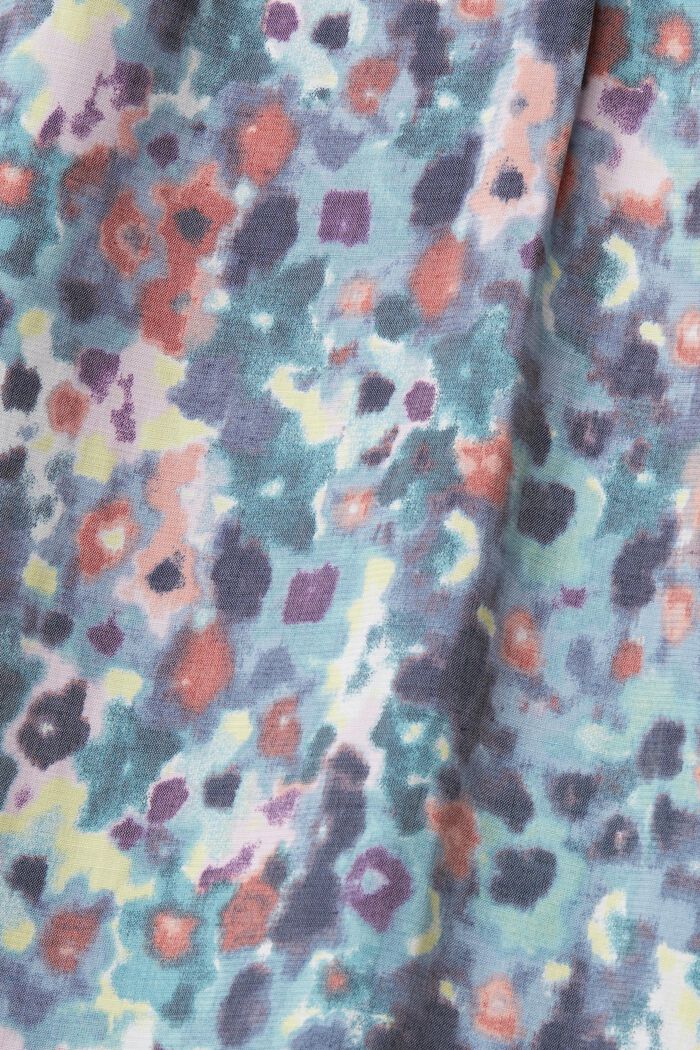 Midi-jurk met motief, TEAL BLUE, detail image number 5