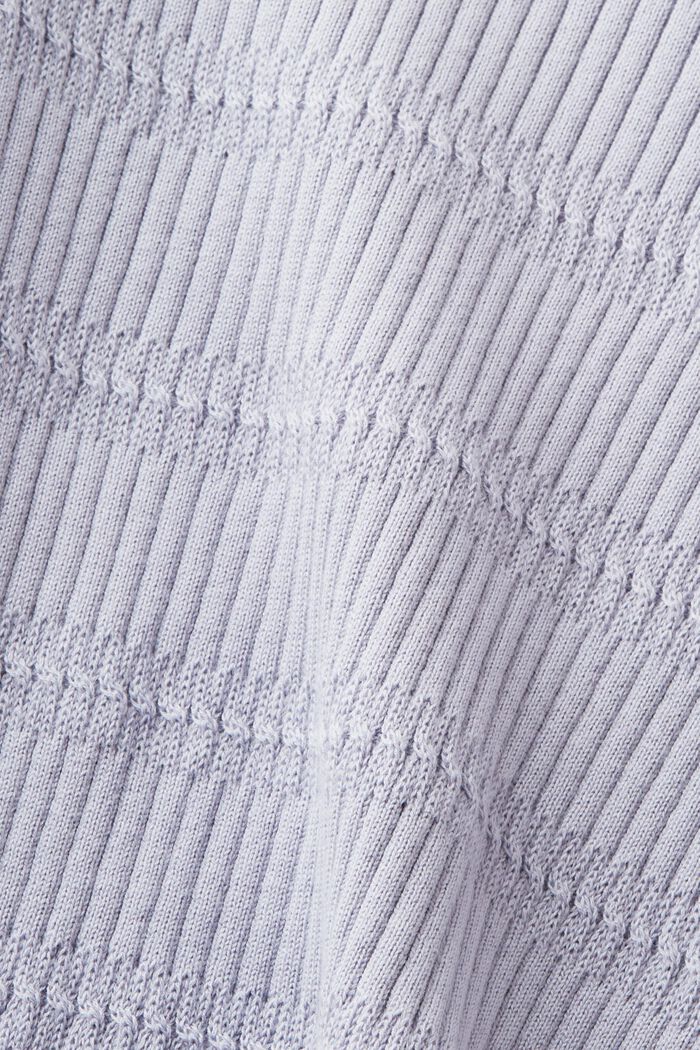 Gebreide trui met korte mouwen, LIGHT BLUE LAVENDER, detail image number 4