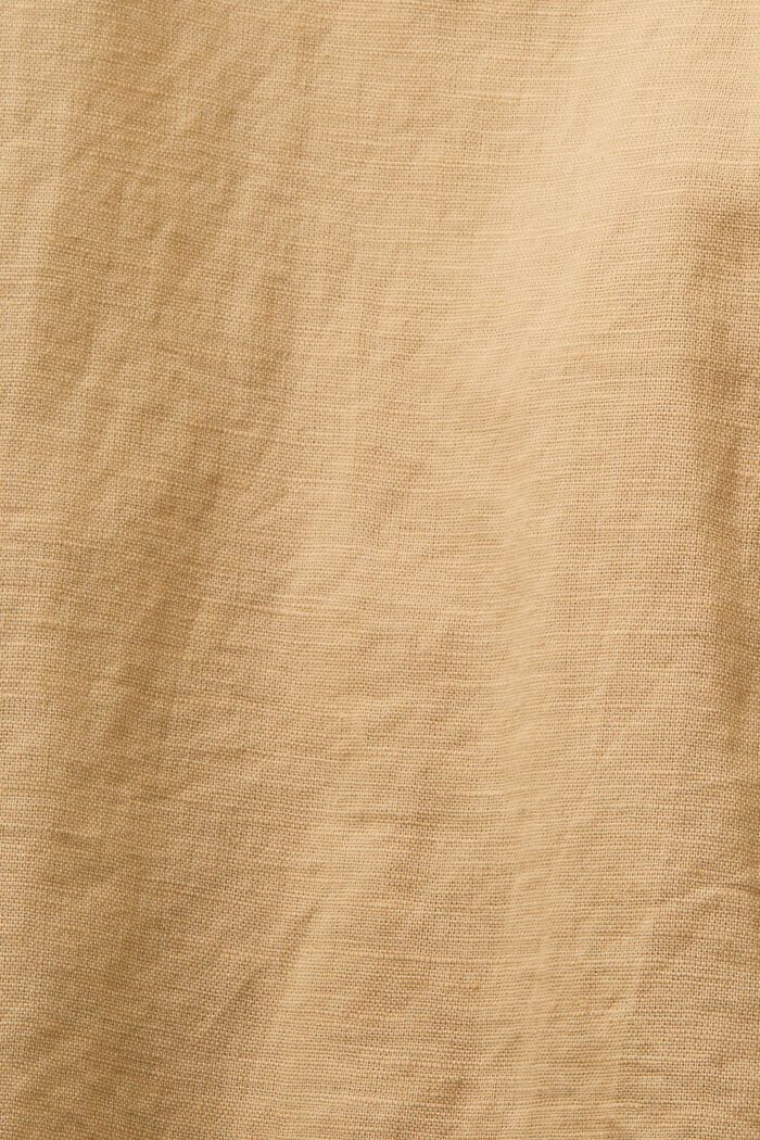 Overhemd van linnen van katoen, BEIGE, detail image number 5