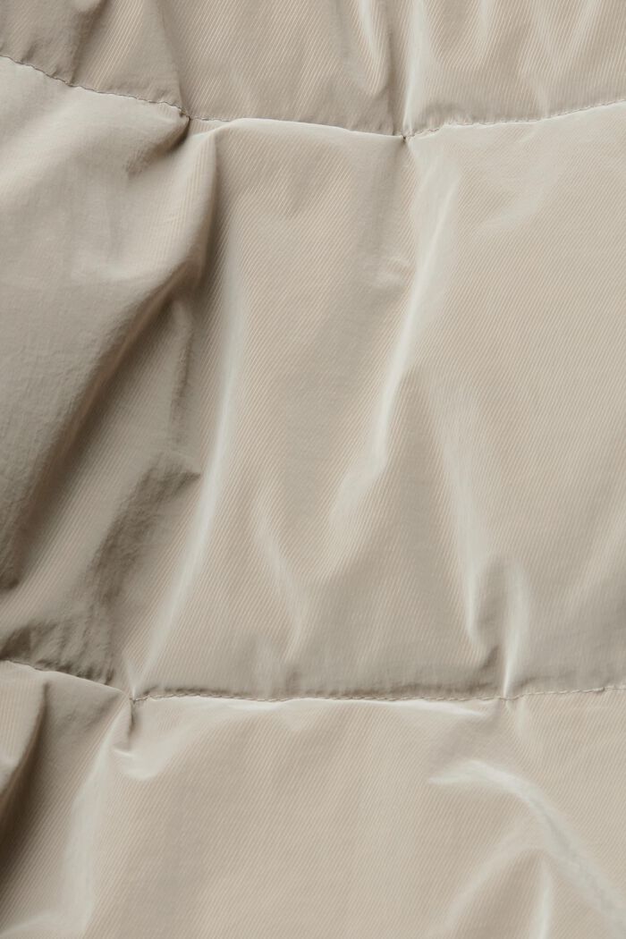 Doudoune d’aspect matelassé avec écharpe, LIGHT TAUPE, detail image number 7