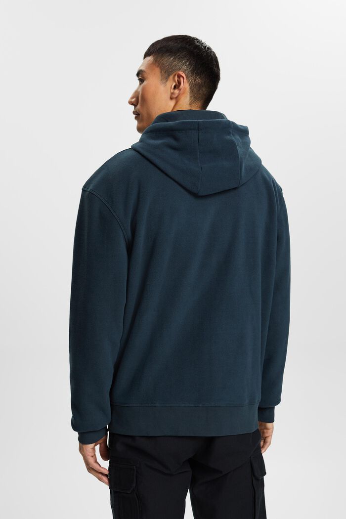Fleece sweatshirt met hoodie, PETROL BLUE, detail image number 3