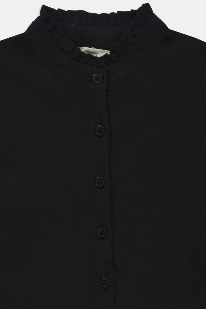 Uitlopende mini-jurk met gestreepte ribgebreide boorden, BLACK, detail image number 2