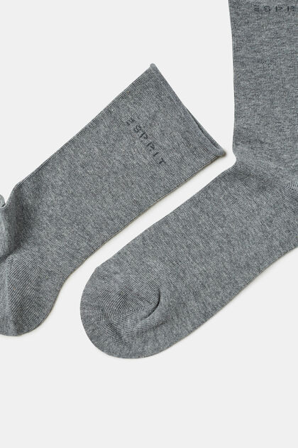 Set van 2 paar sokken met rolrandjes, organic cotton