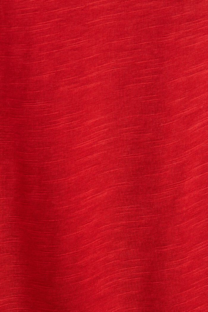 T-shirt à manches longues en jersey, 100 % coton, DARK RED, detail image number 5