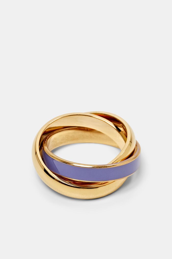 Trio-ring van edelstaal, GOLD, detail image number 0